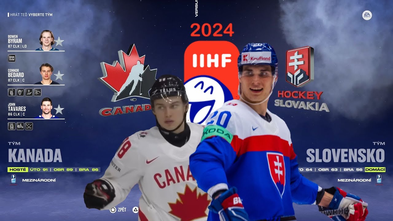 SME VO ŠTVRŤFINÁLE! | SLOVENSKO VS KANADA | MS 2024 | NHL 24 | PS5 | CZ/SK