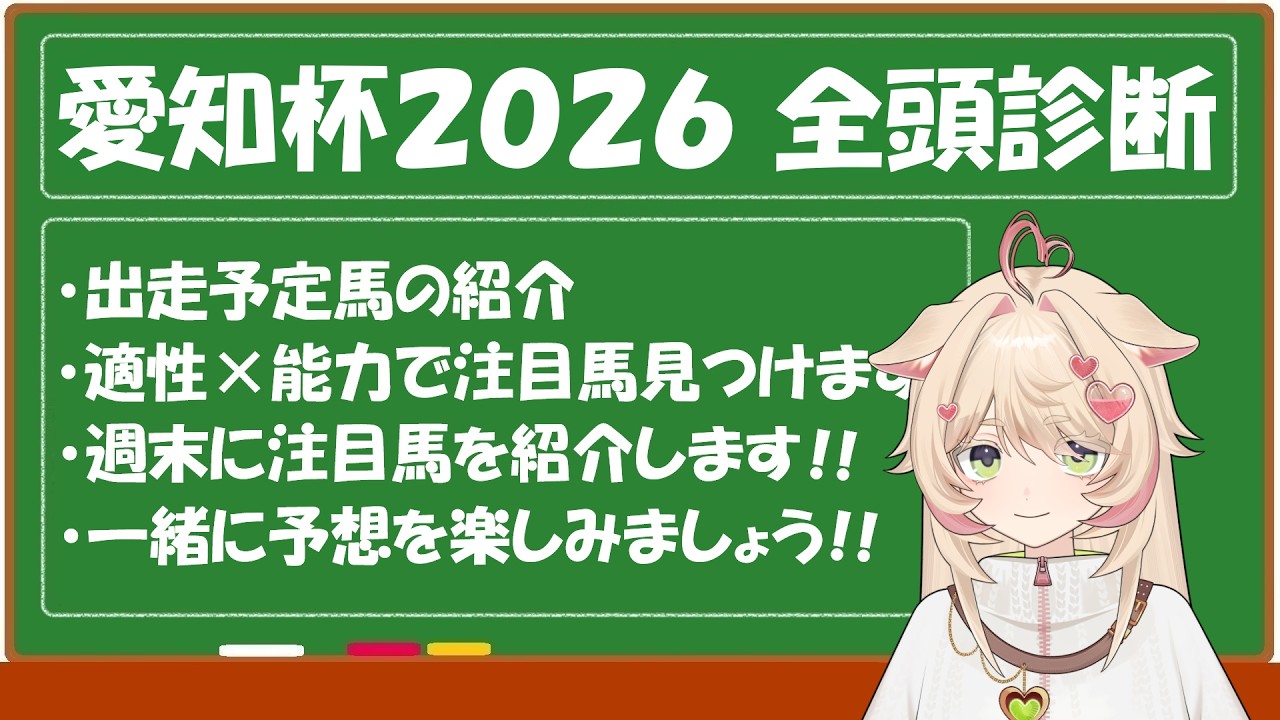 【愛知杯2026】全頭診断