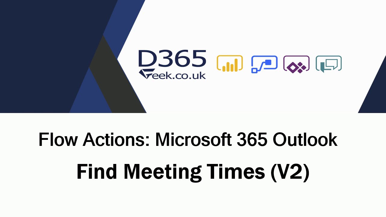 Microsoft 365 Outlook Actions: Find Meeting Times (V2)