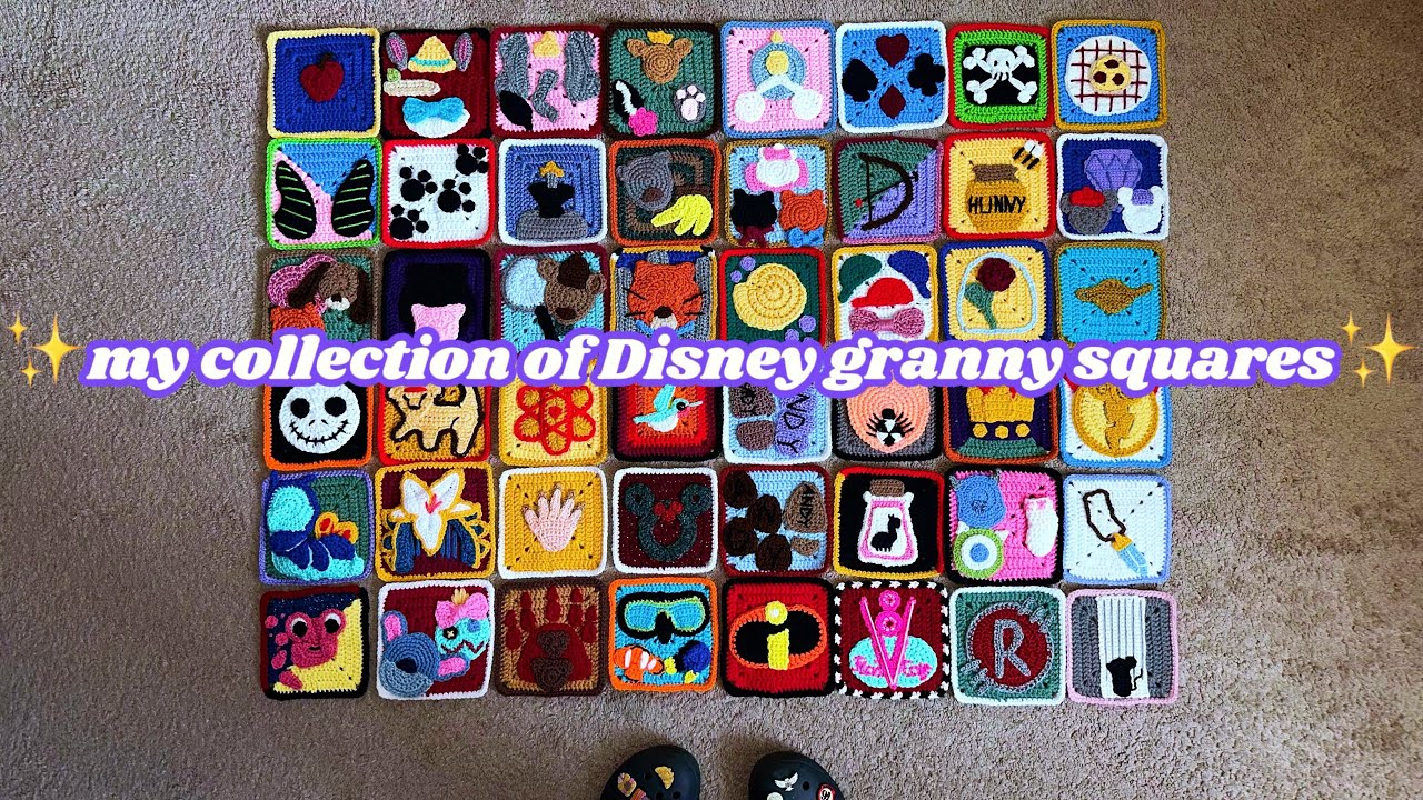 My HUGE Collection of Crochet Disney Granny Squares