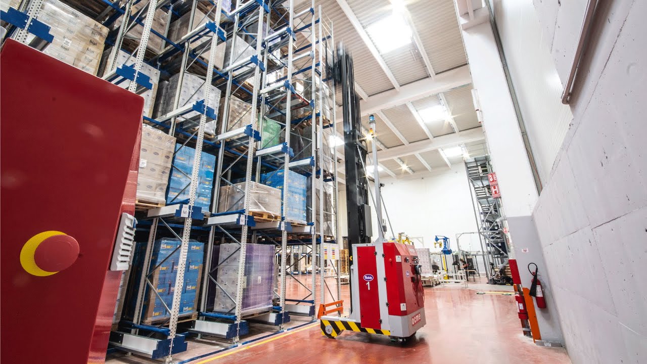 Laser guided vehicles for high level racks in Tissue plant