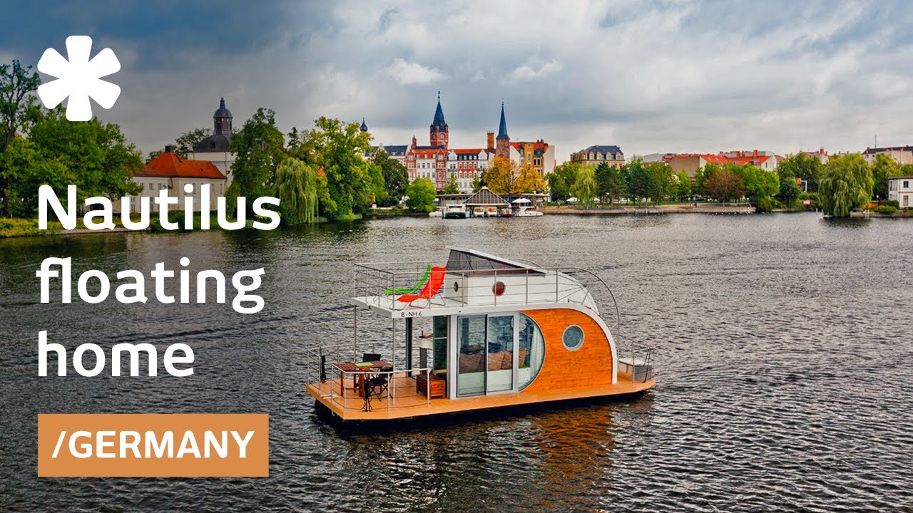 Nautilus houseboat: German functionalism, golden ratio shape