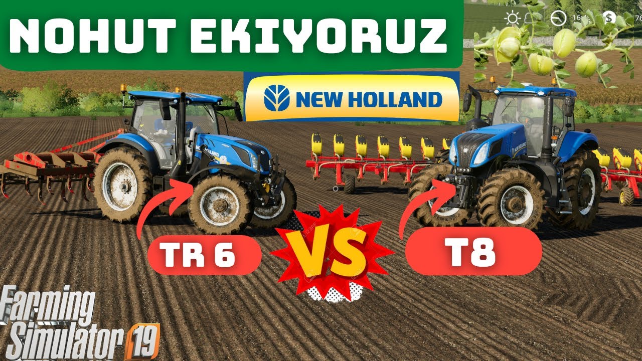 yeni ekipmanlar!! nohut ekiyoruz//farming simulator 19 (chamberg valley map)