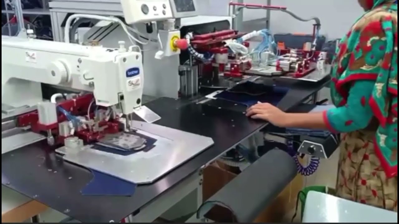 Automatic pocket attach machine