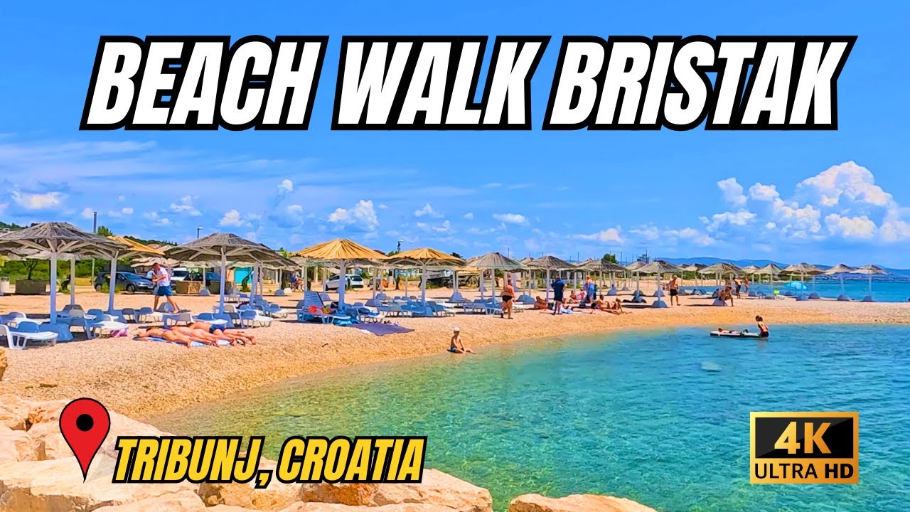 BRISTAK BEACH WALK - TRIBUNJ, CROATIA 4K