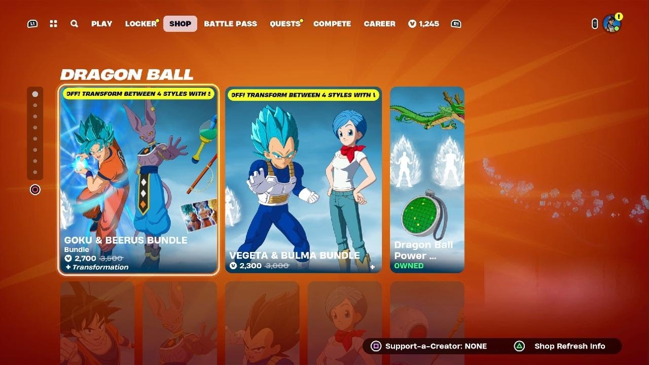 Fortnite Item Shop (June 7) Dragon Ball Returns