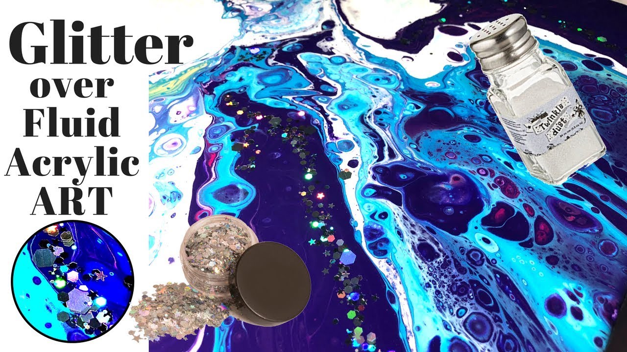 Flipping Cups of Fluid ART Acrylic Pouring with Twinkle Dust Glitter