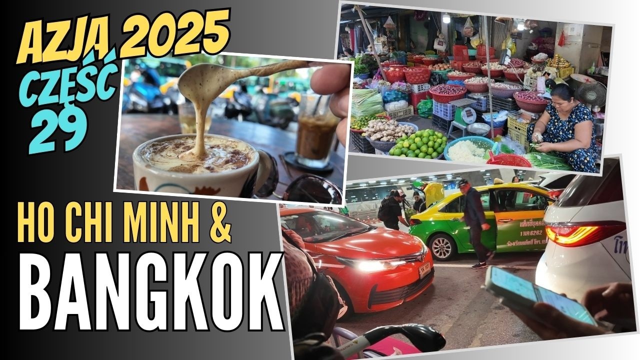 (275) Ostatnia kawa i szkic w HO CHI MINH. Taxi-Sajgon w BANGKOKU. TAJLANDIA - nasz nowy adres.