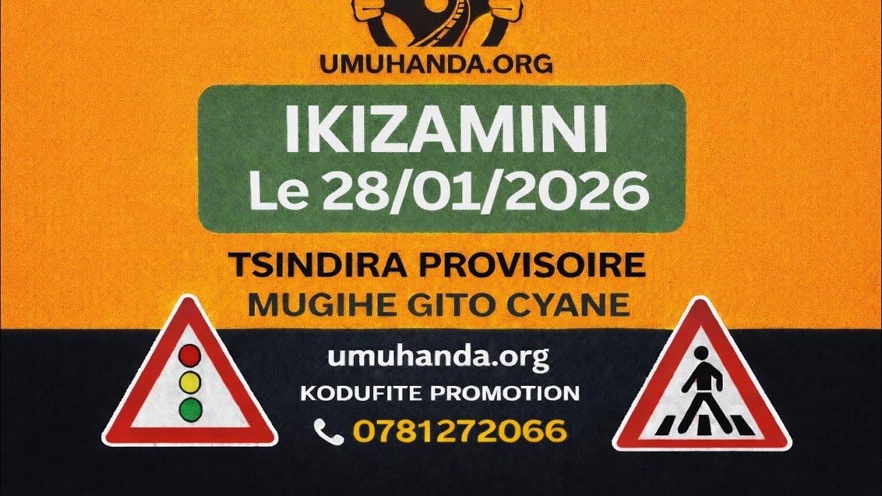 🚦 IKIZAMINI Le 28/01/2026 | Amategeko y’Umuhanda | Ibibazo 20 n’Ibisubizo | Tsindira Provisoire vuba