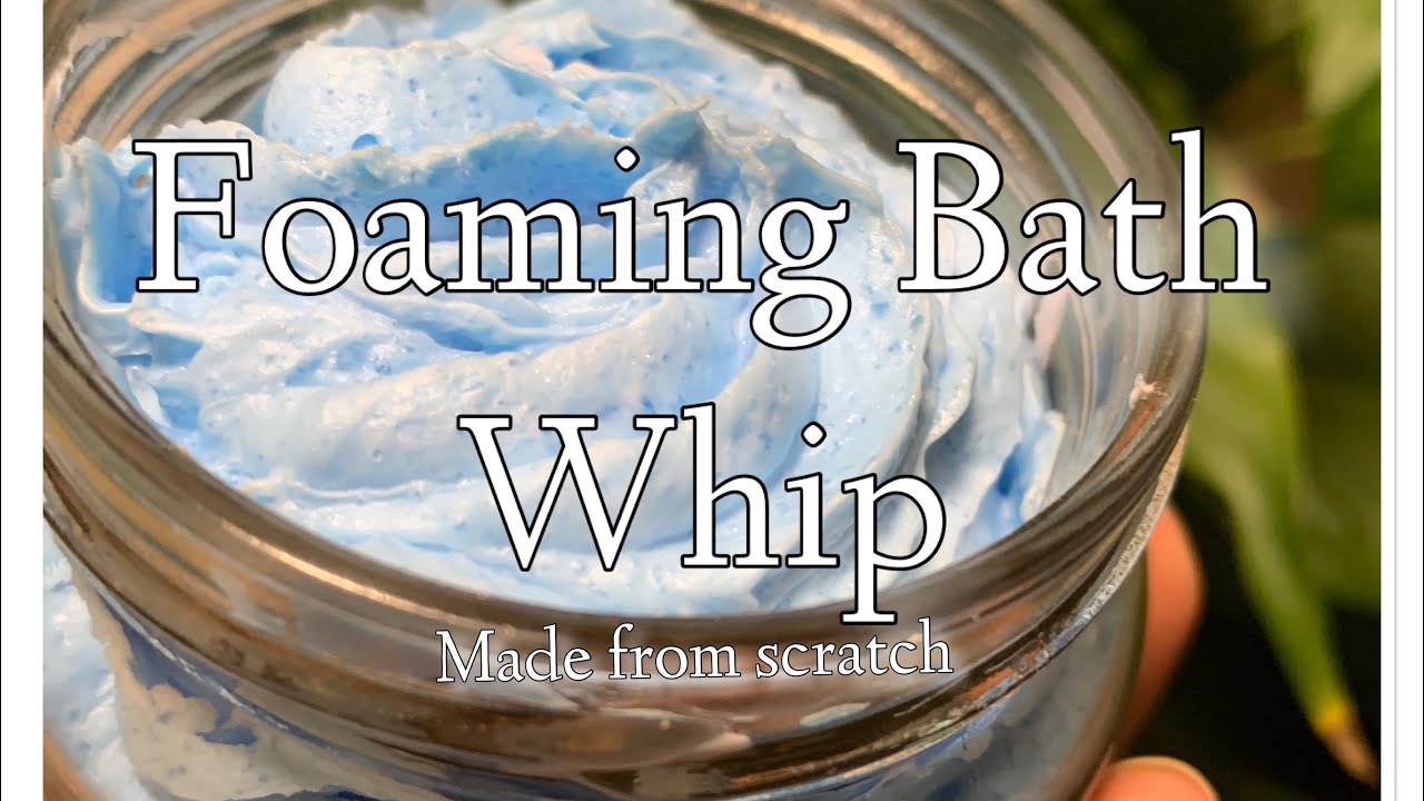 Foaming bath whip made from scratch with formula