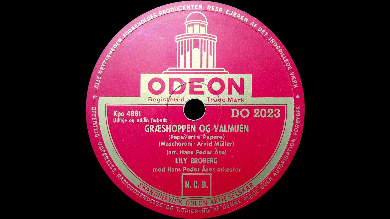 Gr&aelig;shoppen Og Valmuen - Lily Broberg - 1952