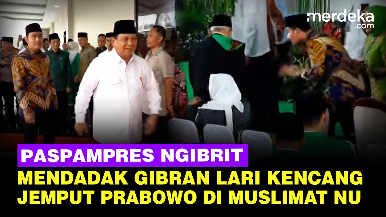 Mendadak Gibran Lari Kencang Bikin Paspampres Ngibrit di Muslimat NU Demi Jemput Prabowo