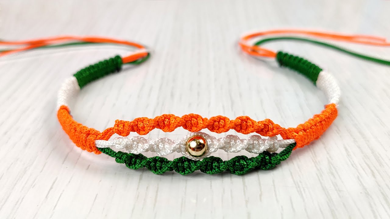 Independence Day Craft | Super Easy Handmade Bracelet | DIY Tricolor Independence Day Gift Ideas