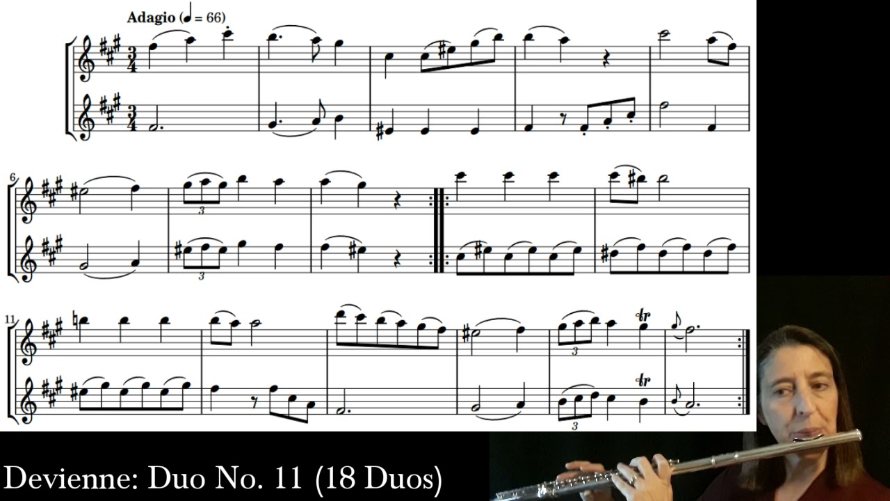 Devienne: Duet No. 11 (Play Along) in F#m