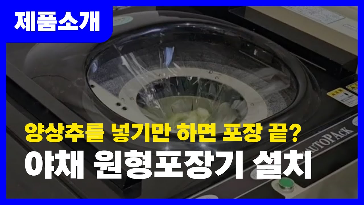 양상추를 넣기만 하면 포장 완료? 야채 원형포장기 | 포장기계는 보우팩  #양상추포장기 #방담필름 #원형포장기 #야채포장