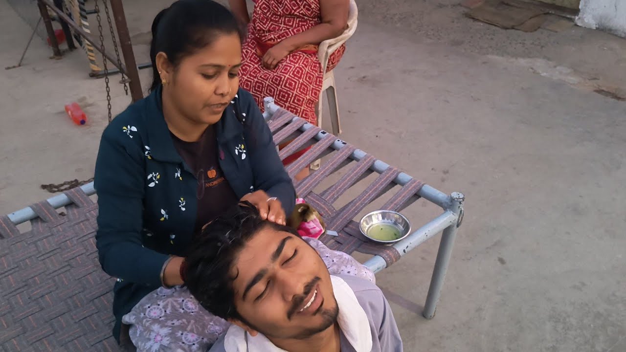 Aje Jaimin ni kari hair massage| અજે જૈમીન ની કરી વાળની મસાજ| Parth Panchal Vlogs |#vlog #familyvlog