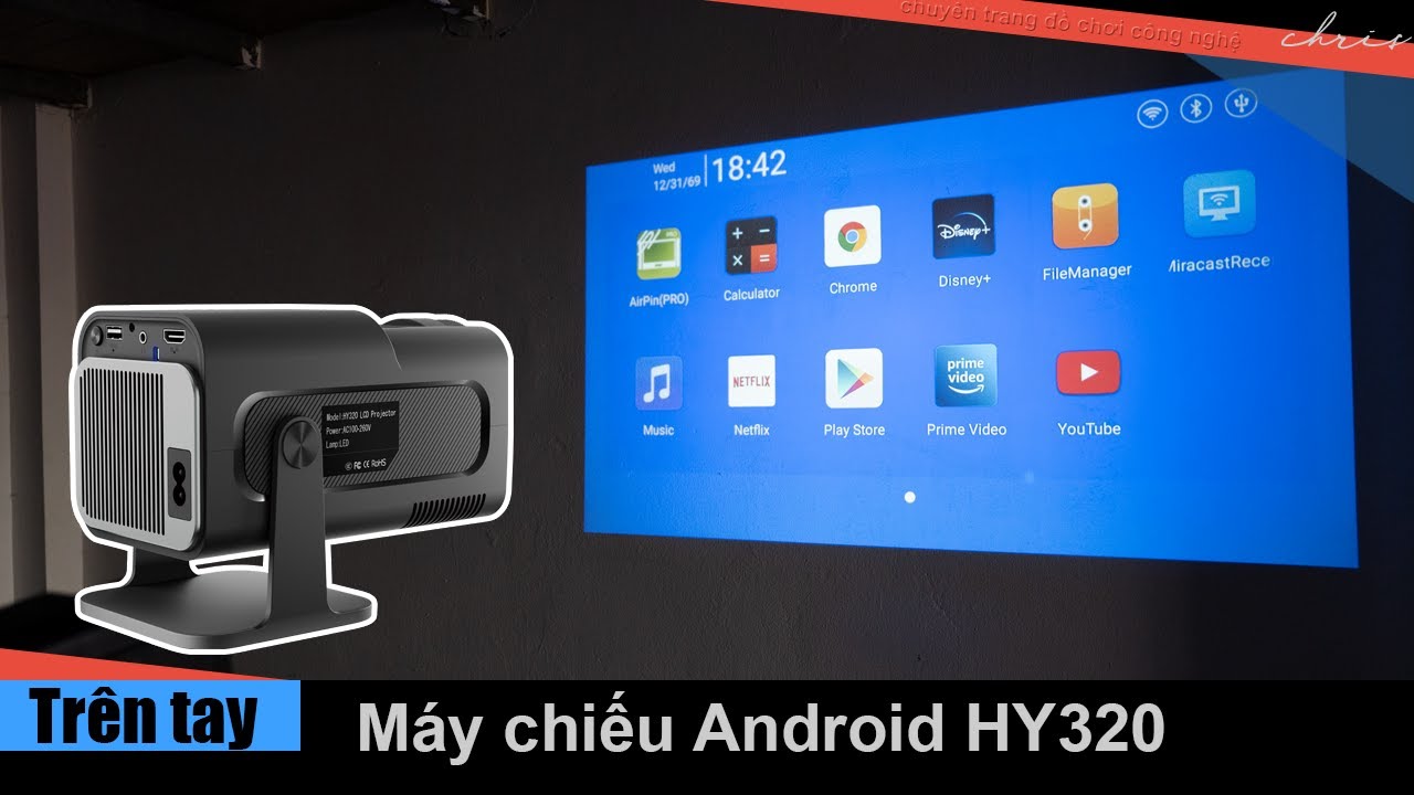 Trên tay máy chiếu Android HY320 giá rẻ