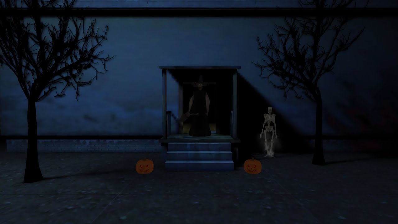 Pasándome granny en modo extremo por la puerta en modo hallowen 