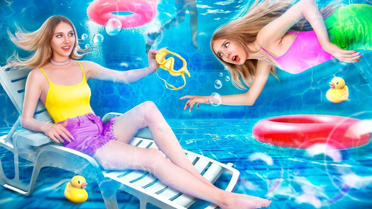 Festa in piscina in maschera: che vacanza da sogno! Chi sarà la reginetta del party?