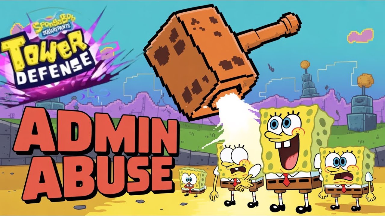 Admin Abuse on my Noob to Pro Account (SpongeBob Tower Defense)
