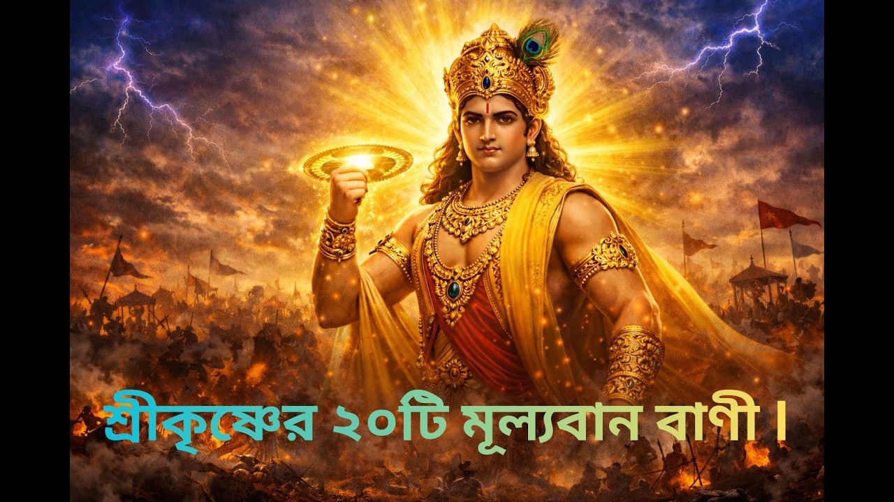 ভগবান শ্রীকৃষ্ণ-এর ২০টি মূল্যবান বাণী I 20 valuable sayings of Lord Krishna I   #krishnamotivation