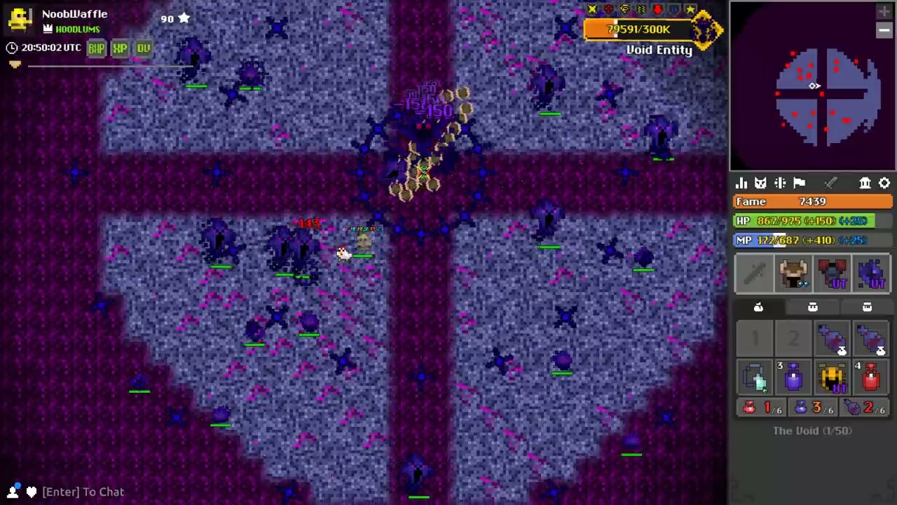 (rotmg) No Weapon Warrior Solo Void FAIL