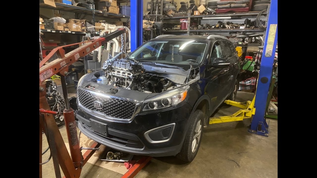 2017 Kia Sorento 2.4 Liter Engine Removal.