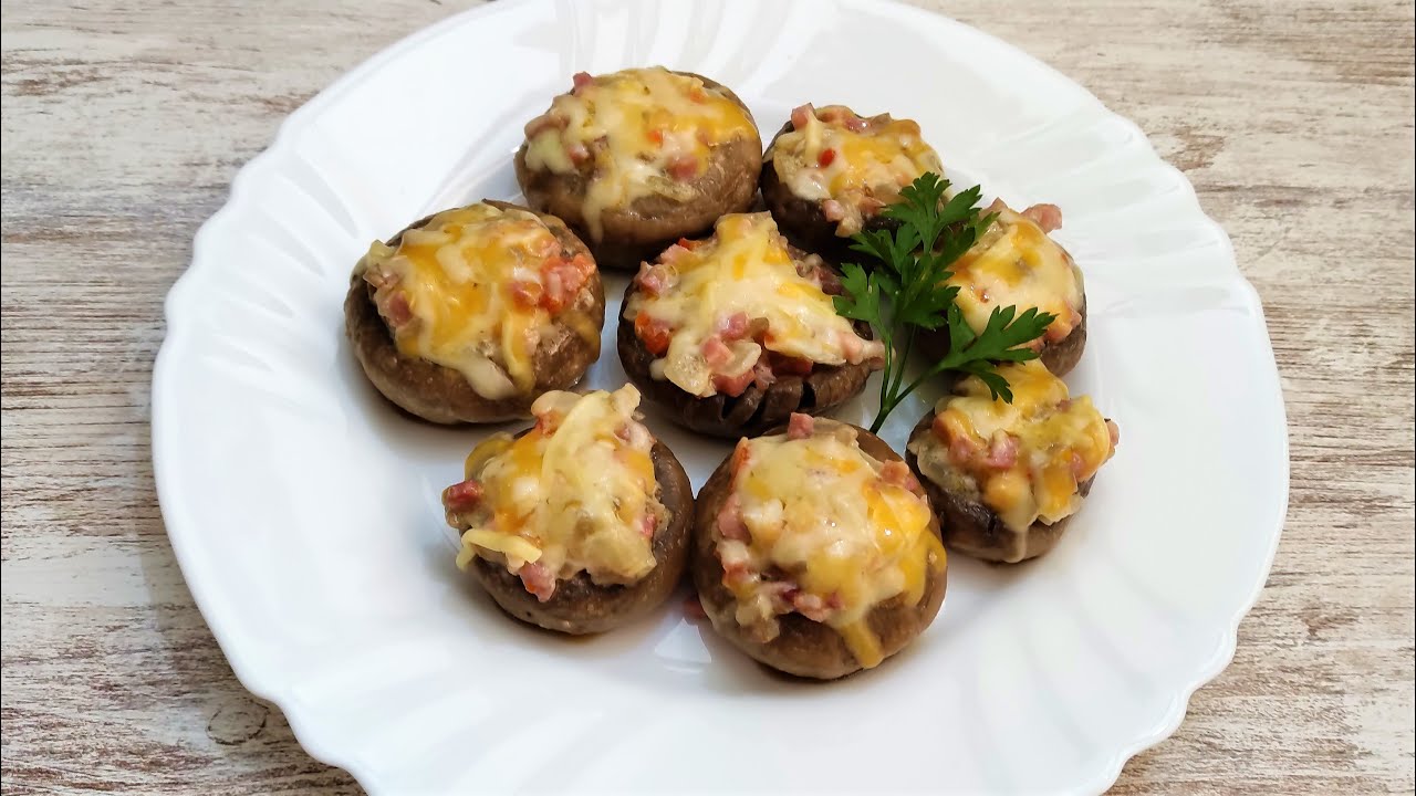 Champiñones rellenos en sartén con un gratinado perfecto🍄  | Receta fácil y rápida