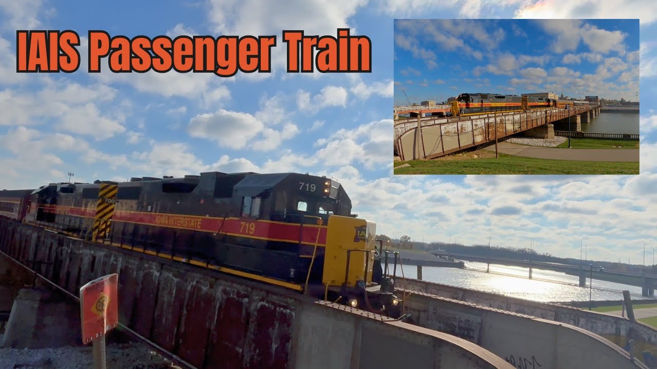 Old Meets New: Iowa Interstate Passenger Train on the Rock Island Bridge