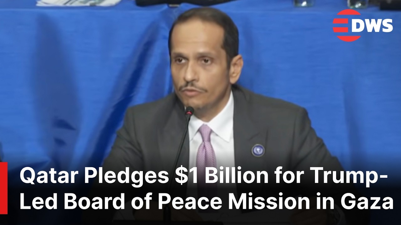 FULL SPEECH: Qatar PM Thani Pledges $1 Billion for Trump-Led Board of Peace Mission in Gaza | AC1E