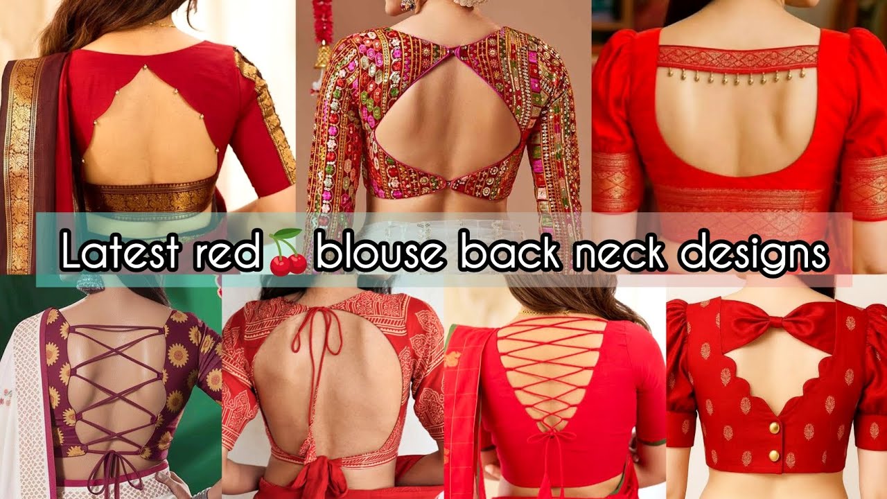 Top 20+ Red🍒Blouse Back Neck Designs 2026 | New Model Blouse Designs✨ #viralvideo #blousedesign 