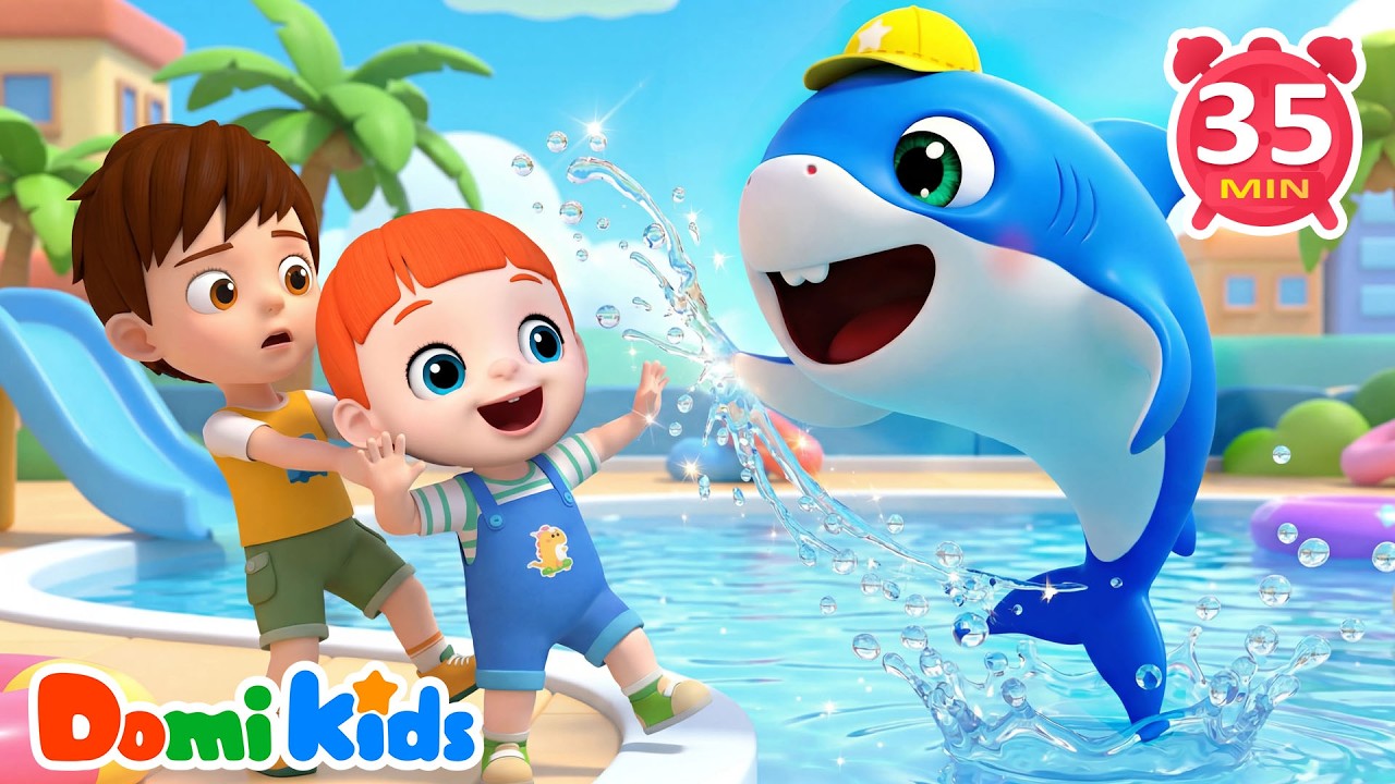 Baby Shark Doo Doo Doo Party Time! | Swiming Fun | Kids Songs & Nursery Rhymes | Domi Kids