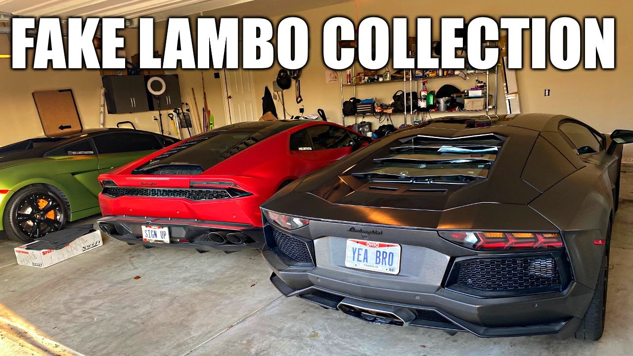 Демонстрация поддельной коллекции Lamborghini и реплики Aventador...