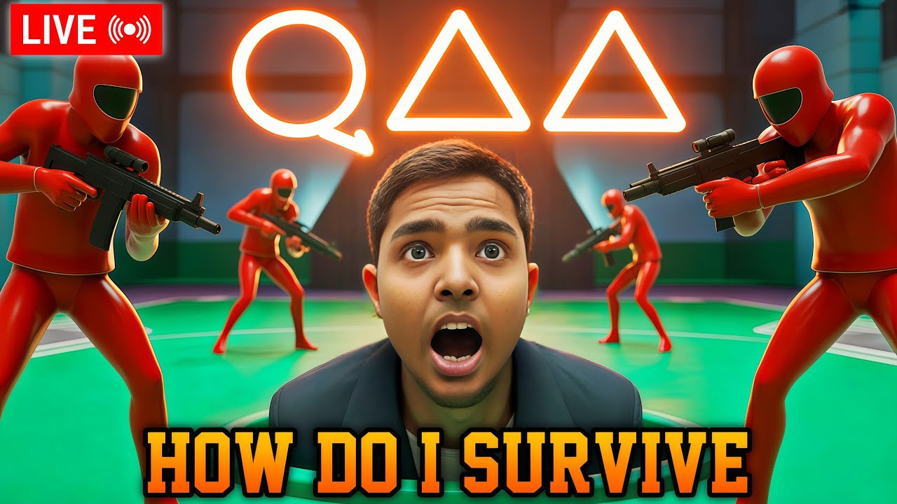 LIVE: Squid Game Inspired Challenge 🔴 | Can I Survive?