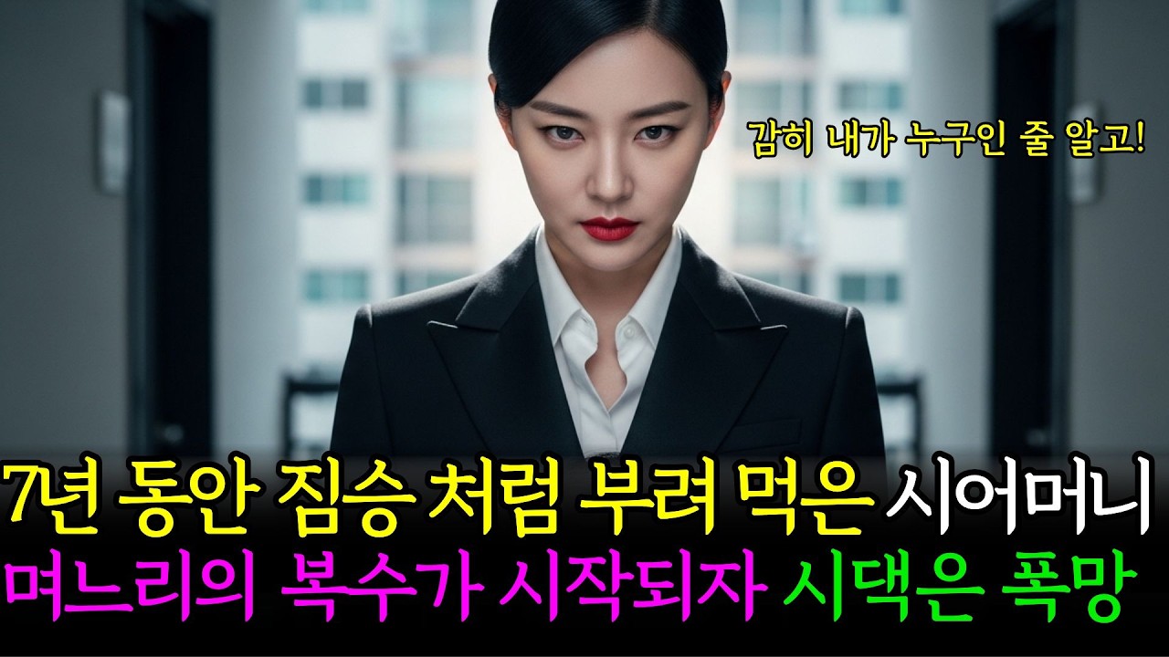 7년 동안 짐승처럼 부려먹은 시어머니, 며느리의 복수가 시작 되자 시댁은..ㅣ시니어사연ㅣ인생사연ㅣ노후사연ㅣ감동사연ㅣ오디오북