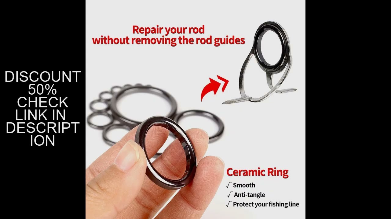 40pcs Ceramic Guide Ring Portable Round O Rings Wear Resistant Rod Repair Replacement Kit Fishing Ta