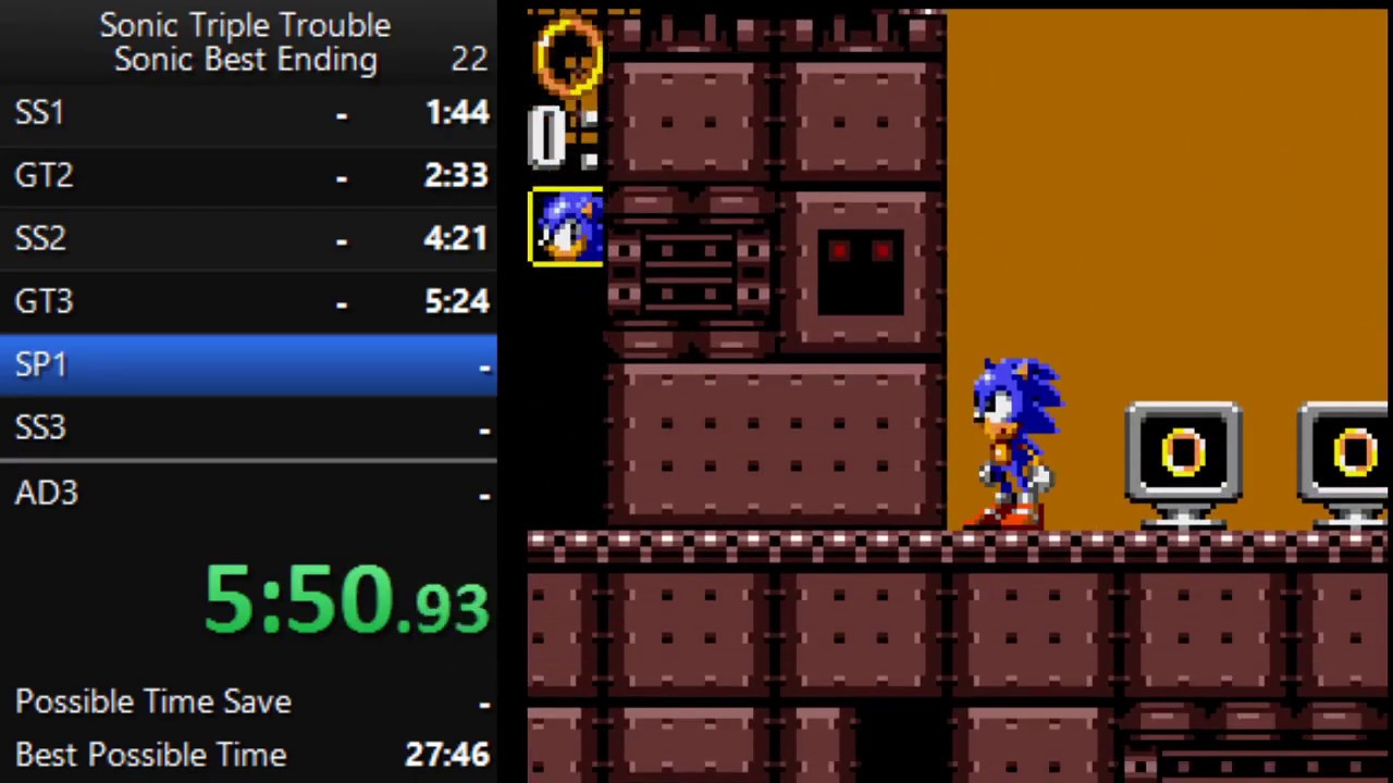 Sonic Triple Trouble - Best Ending Sonic Speedrun in 30:21 [Current World Record]