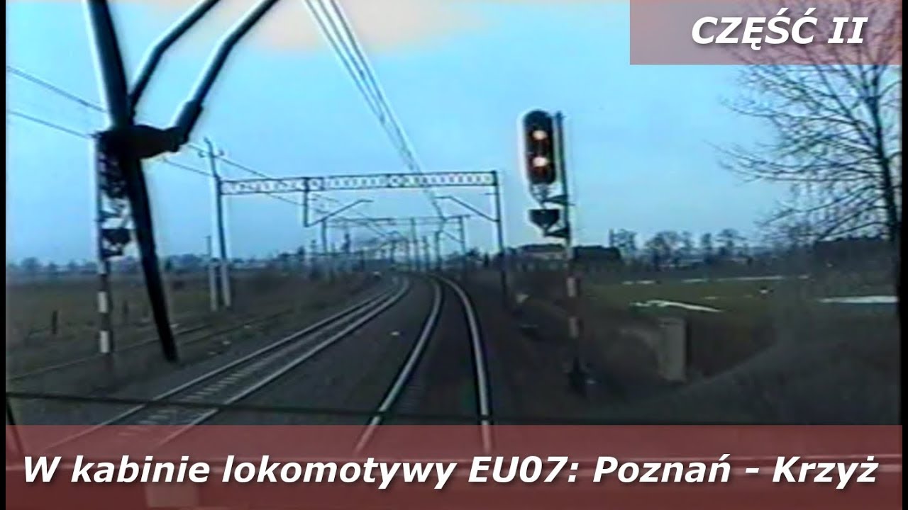 W kabinie maszynisty EU07 - Poznań Główny - Krzyż Wlkp. [2/2]