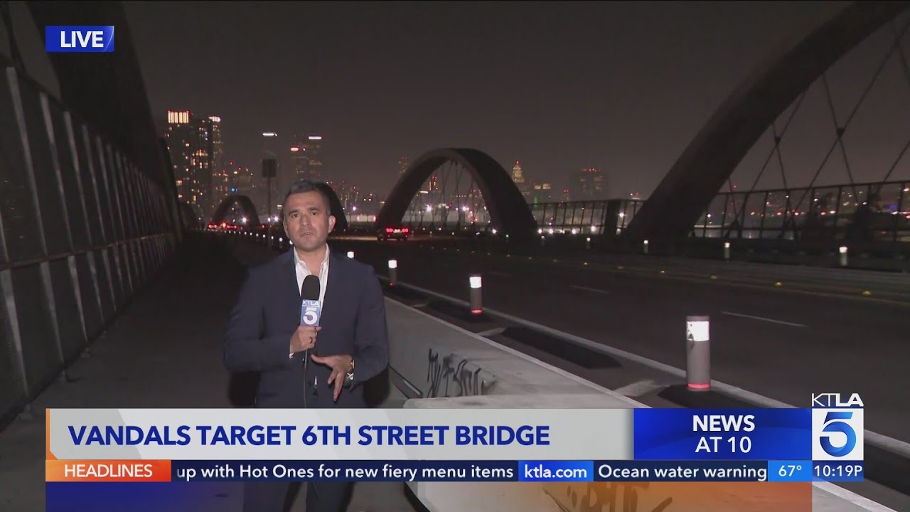 Vandals target L.A.'s 6th Street bridge