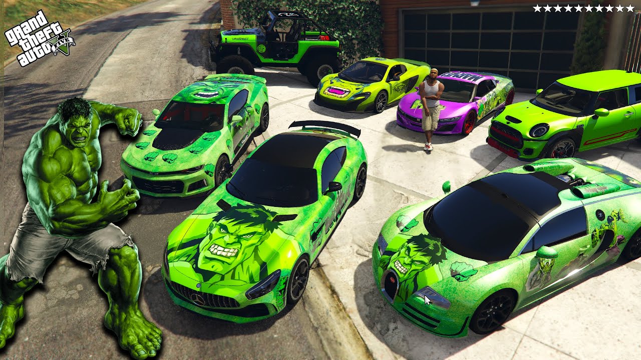 GTA 5 - Stealing MODIFIED HULK Luxury Cars with Franklin! (Real Life Cars #129)