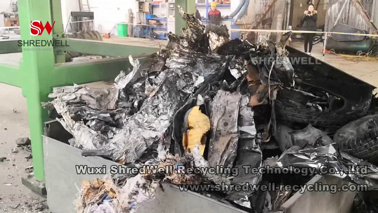 Scrap Metal Shredder for Metal Bales - Car Bale Shredding