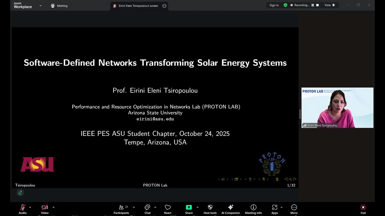 Software-Defined Networks Transforming Solar Energy Systems | Prof. Eirini Eleni Tsiropoulou