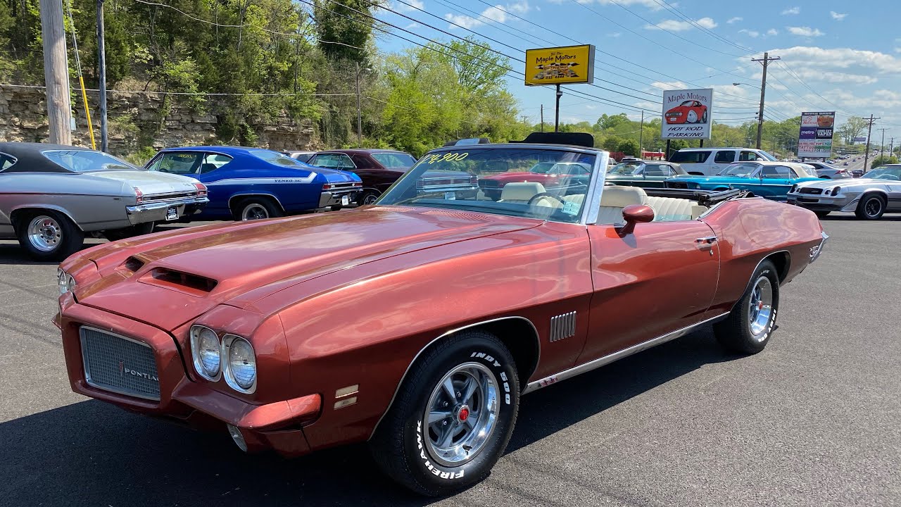 Test Drive 1971 Pontiac Lemans Sport Convertible SOLD $24,900 Maple Motors #1048