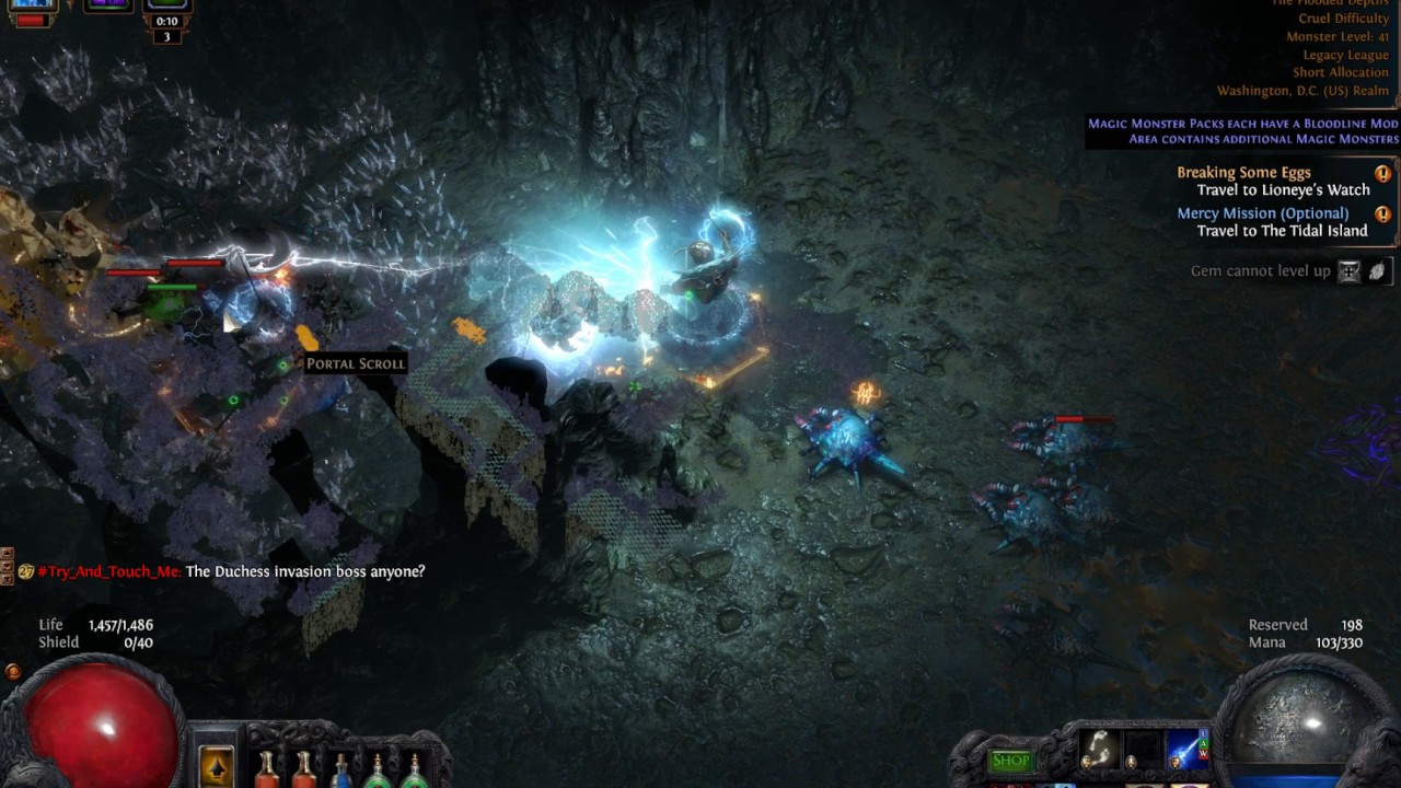The power spike when you first put on Doomfletch's Prism...