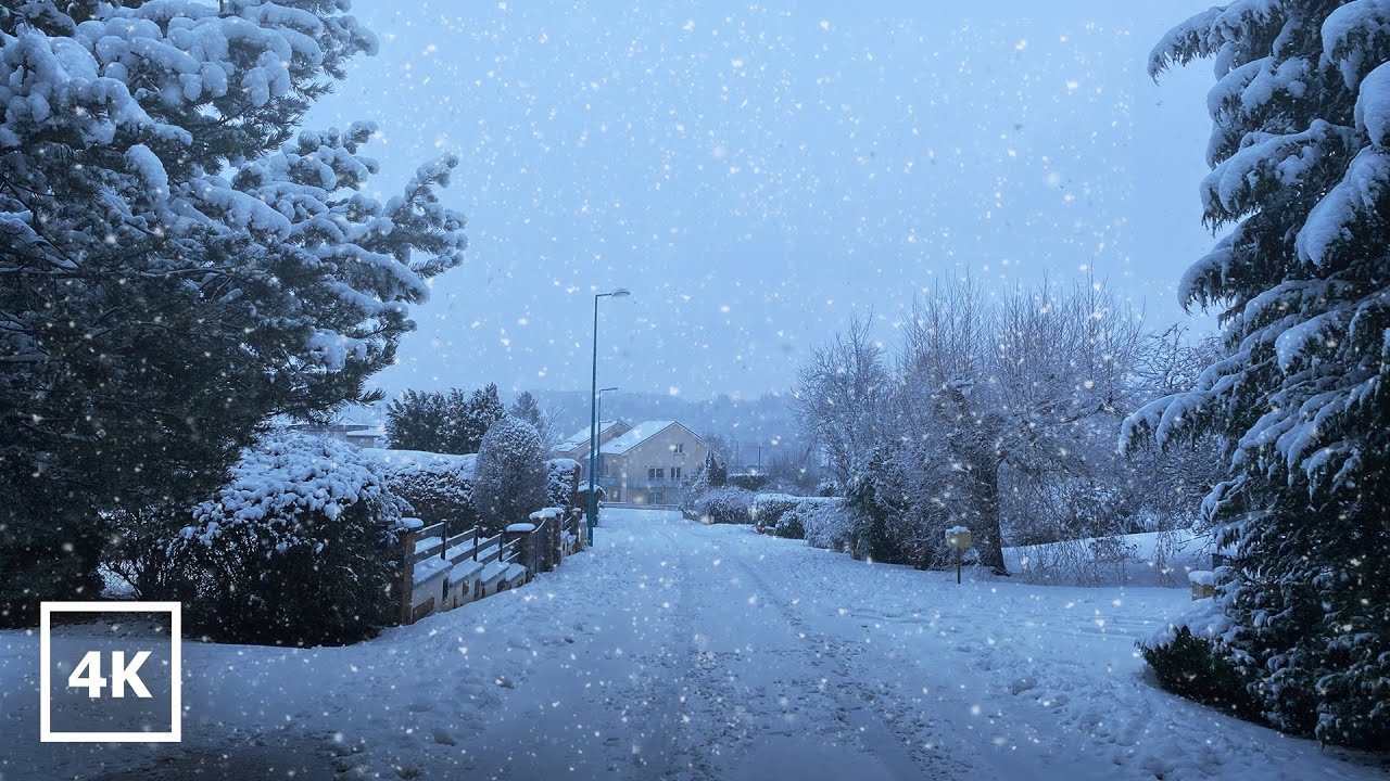 Snowy Village & Forest Walk | 4K Ultra HD : Winter in Switzerland