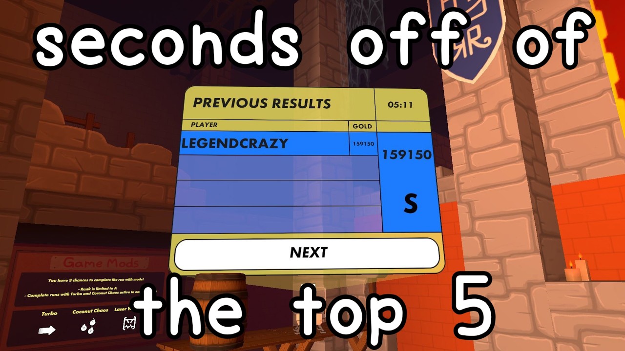 almost there (5:11 GT Standalone Glitchless% Solo)