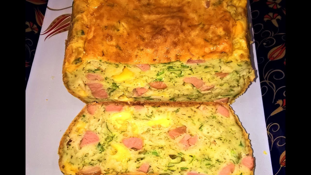 Закусочный Кекс с колбасой и сыром.