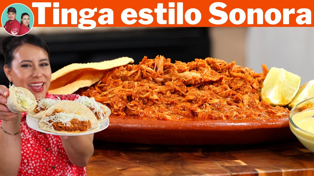 TINGA de POLLO ESTILO SONORA en TACOS ** Una de las Mejores Recetas que Puedes Hacer **