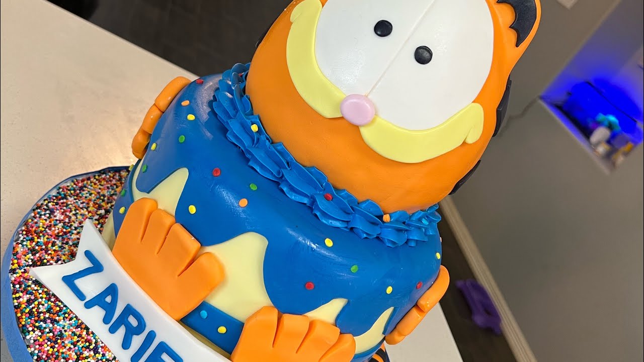 Let’s make a Garfield cake! | 3D Garfield cake #garfield #garfieldcake #3Dcakes