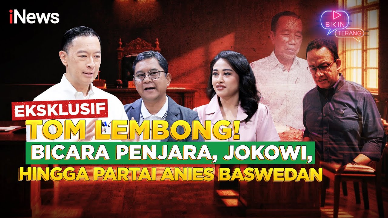 [FULL] Tom Lembong Blak-blakan Kriminalisasi, Hubungan dengan Jokowi, hingga Partai Anies Baswedan